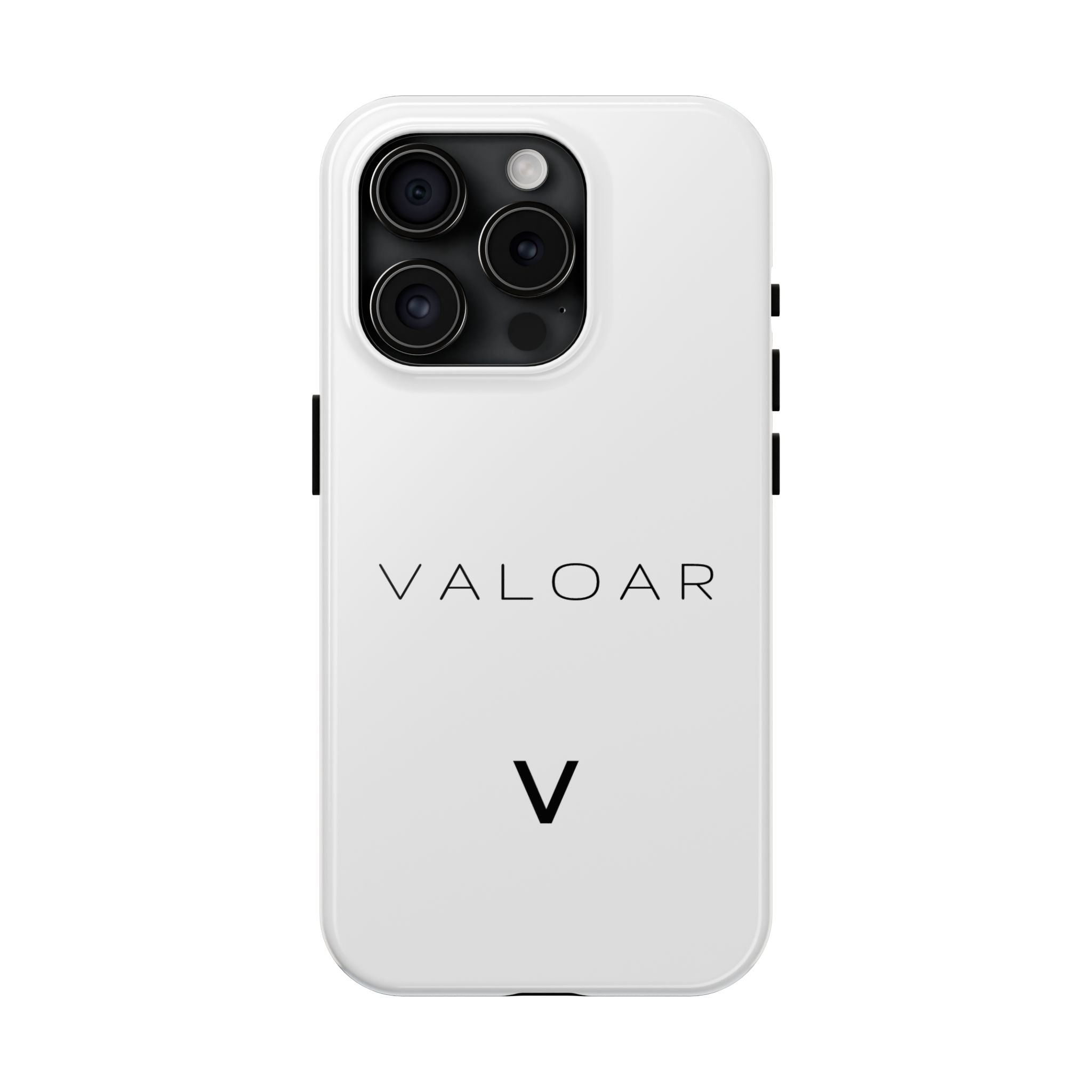 Valoar Signature Tough Phone Case – Minimal White