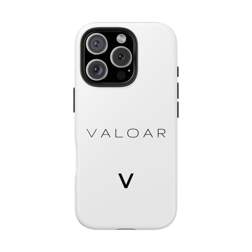Valoar Signature Tough Phone Case – Minimal White