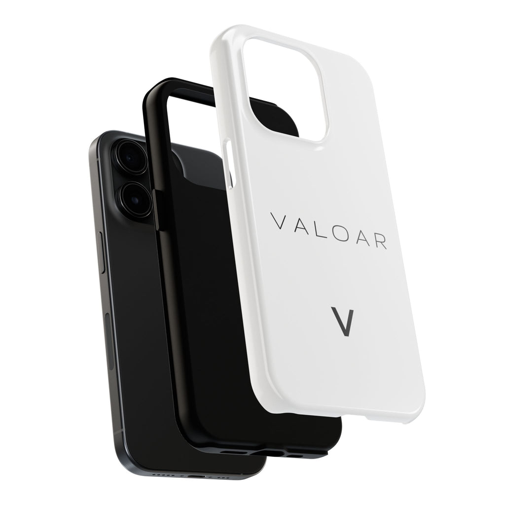 Valoar Signature Tough Phone Case – Minimal White