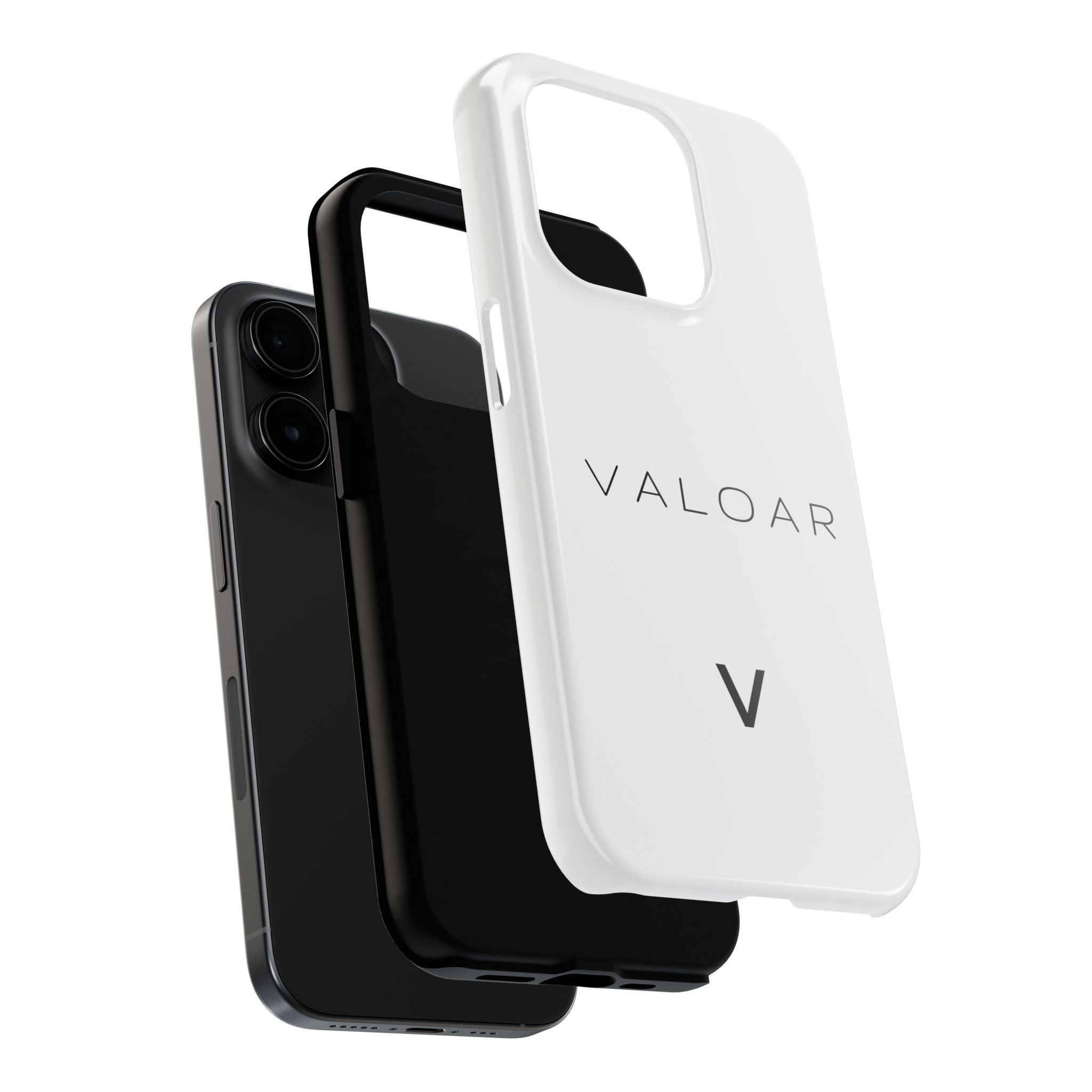 Valoar Signature Tough Phone Case – Minimal White