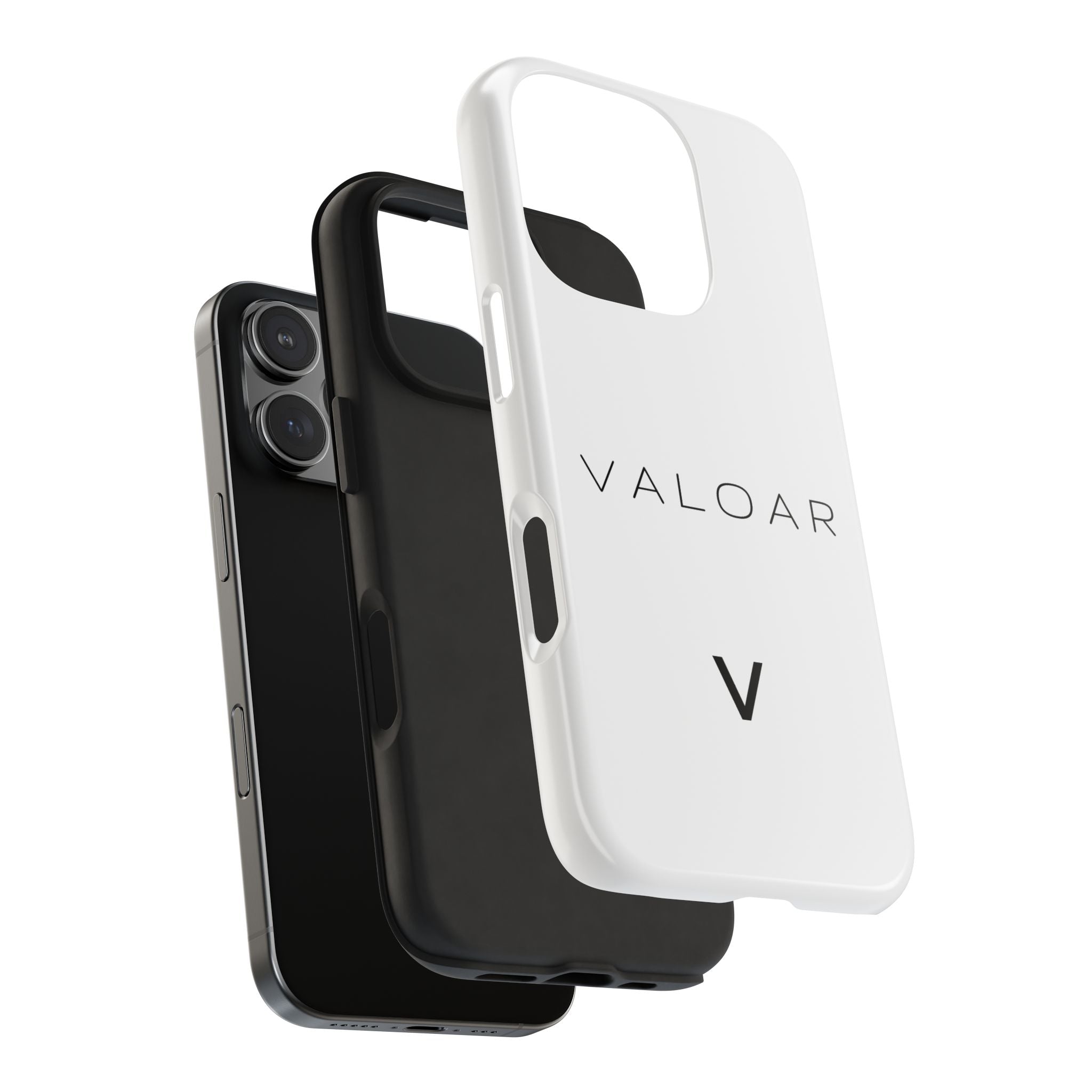 Valoar Signature Tough Phone Case – Minimal White