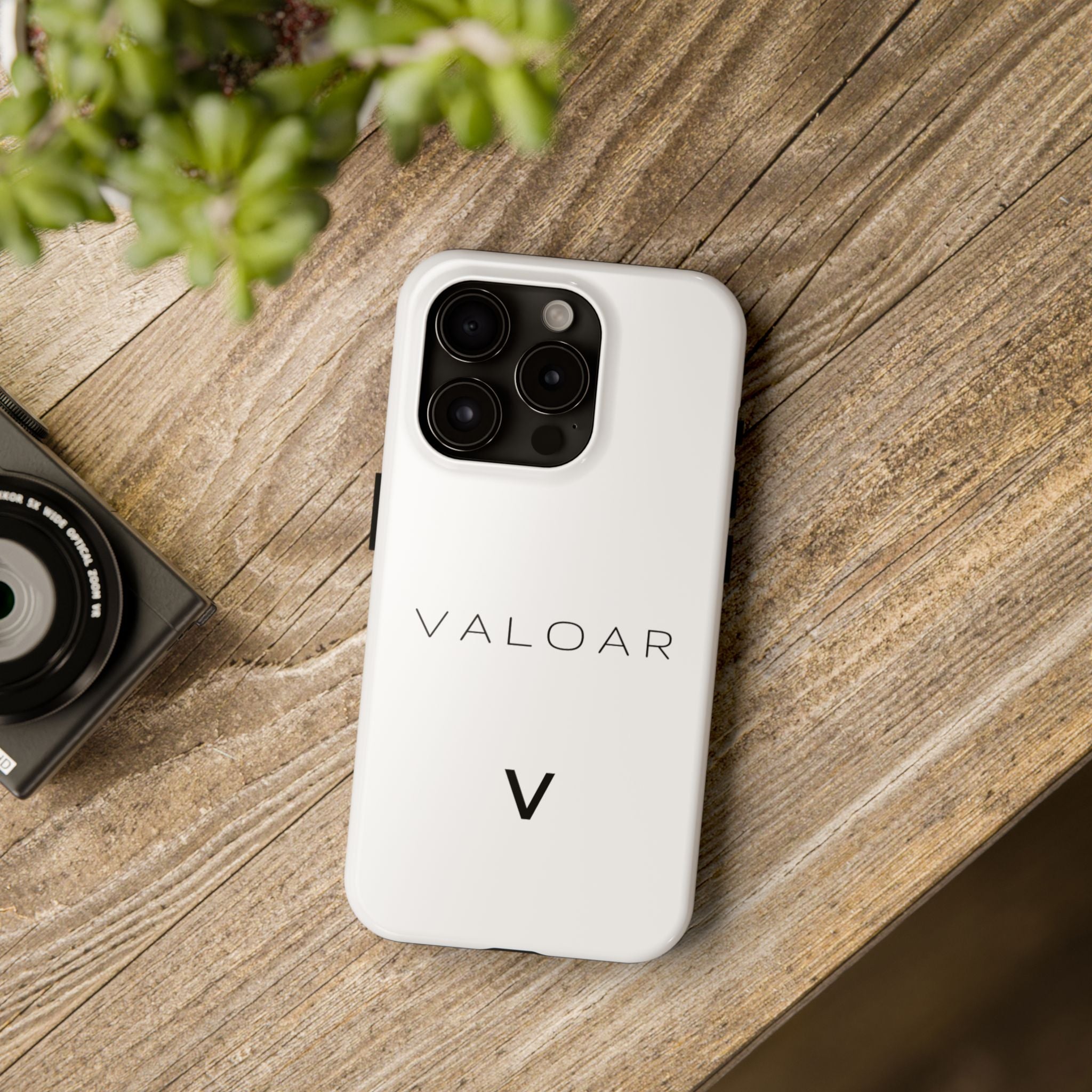Valoar Signature Tough Phone Case – Minimal White
