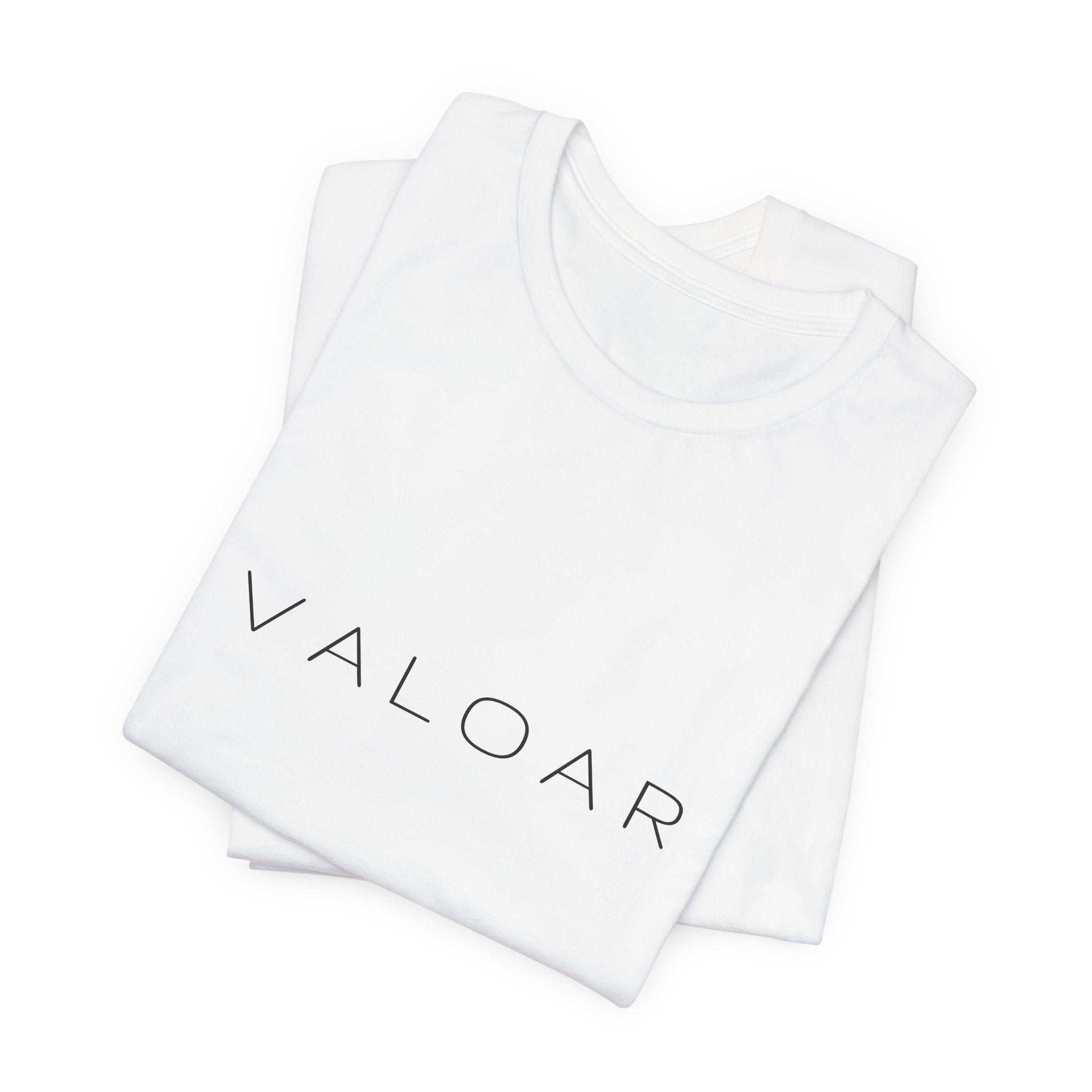 VALOAR Minimalist Logo T-Shirt | Premium Unisex White Tee